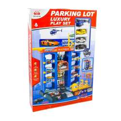 PROMO Zestaw parking garaż poziomowy winda 3 autka helikopter (1818912264484)