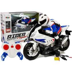 Motocykl zdalnie sterowany biały - 1