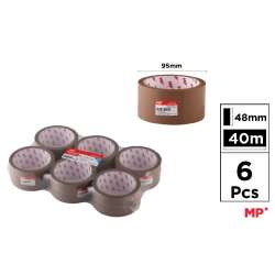 Taśma pakowa brązowa 48mmx40m (6szt) - 1