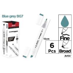 Marker Chromax z 2 końcówk. blue grey BG7 (6szt) - 1