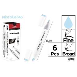 Marker Chromax z 2 końcówk. mint blue 143 (6szt) - 1
