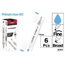 Marker Chromax z 2 końcówk. blue 183 (6szt) - 1