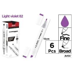 Marker Chromax z 2 końcówk. light violet 82 (6szt) - 1