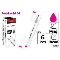 Marker Chromax z 2 końcówk. pastel violet 84 (6szt - 1