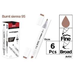 Marker Chromax z 2 końcówk. burnt sienna 95 (6szt) - 1