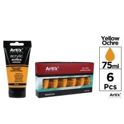 Farba akrylowa ochra żółta 75ml (6szt) - 1