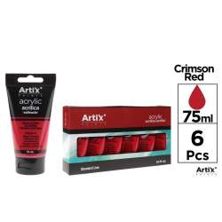Farba akrylowa czerwień karmazynowa 75ml (6szt) - 1