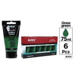 Farba akrylowa ciemnozielona 75ml (6szt) - 1