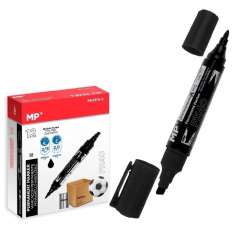 Marker dwustronny perman. czarny 2,0/5,0mm (12szt)