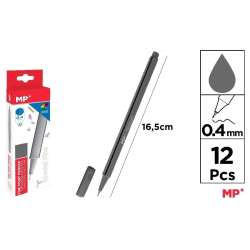 Cienkopis 0.4mm szary (12szt)