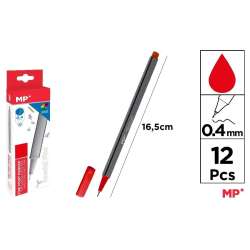 Cienkopis 0.4mm czerwony (12szt) - 1