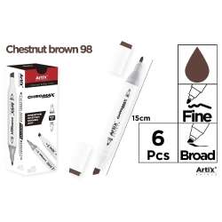 Marker Chromax z 2 końcówk. brown 98 (6szt) - 1