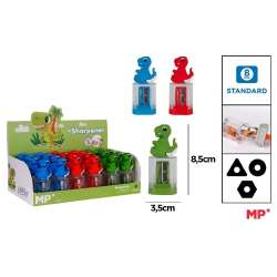 Temperówka z pojemnikiem - dinozaur (24szt)