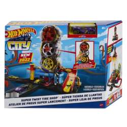 Hot Wheels Wyścigowy warsztat opon Zestaw MATTEL (HDP02) - 1