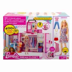 PROMO Barbie Garderoba Barbie Zestaw + lalka MATTEL (HGX57) - 1
