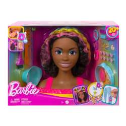 Barbie Głowa do stylizacji Neonowa tęcza kręcone włosy (GXP-885516) - 1