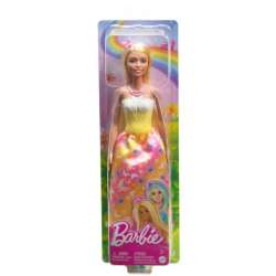 Barbie Lalka Księżniczka Żółto-różowy strój MATTEL (HRR09)