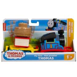 Tomek i Przyjaciele Mój Pierwszy Thomas Zabawkowy pociąg ze składanym ładunkiem dla maluchów MATTEL (HXP52) - 1