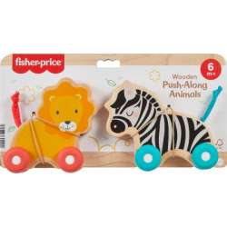 Fisher-Price Zwierzątka drewniane do pchania 2 sztuki MATTEL (JFN19)