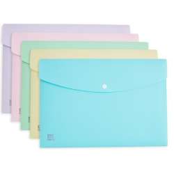 Teczka kopertowa A4 PP Urban pastel mix (5szt) - 1