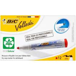Marker Velleda Eco okrągły czerwony (12szt) BIC - 1