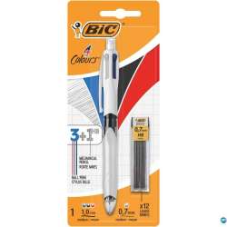Długopis 4 Colours + wkłady 12szt BIC