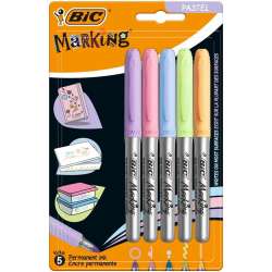 Marker Marking Pastel permanentny 5 kolorów BIC - 1