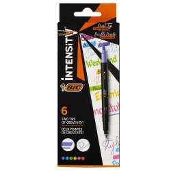 BIC Intensity Dual Tip Highlighter mix 6 - 1