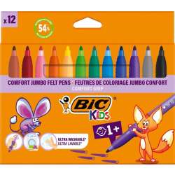 Flamastry Kids Comford Jumbo 12 kolorów BIC - 1