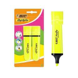 Zakreslacz Flat żółty neon 2szt BIC - 1