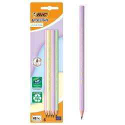 Ołówek Evolution Pastel bez gumki 5szt BIC