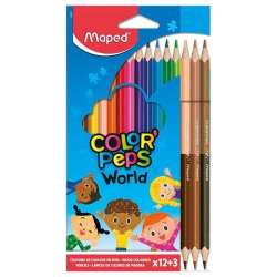 Kredki Colorpeps World trójkątne 12 kolorów - 1