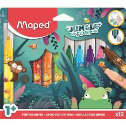 Flamastry Jumbo Jungle Fever 12szt MAPED