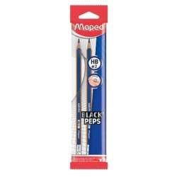 Ołówek z gumką Blackpeps blue HB 3szt MAPED - 1