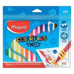 Kredki Twist świecowe wykręcane 12 kolorów MAPED - 1