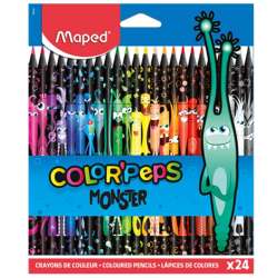 Kredki Colorpeps Monster trójkątne 24 kol MAPED - 1