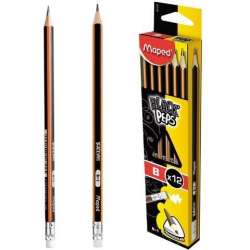 Ołówek z gumką Blackpeps B (12szt) MAPED