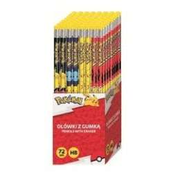 Ołówki z gumką Pokemon tuba (72szt) - 1