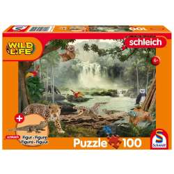 Puzzle 100 Schleich Dzika przyroda + figurka - 1
