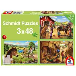 Puzzle 3x48 Konie G3