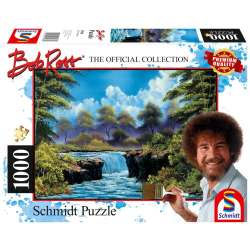 Puzzle 1000 Bob Ross, Wodospad w dolinie - 1