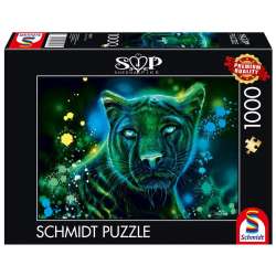 Puzzle 1000 Sheena Pike Zielono-niebieska pantera - 1