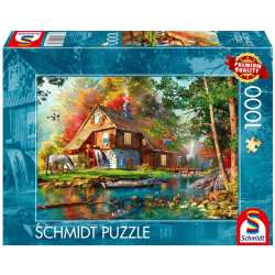 Puzzle PQ 1000 Młyn wodny piękną jesienią