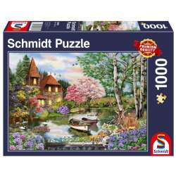 Puzzle 1000 Dom nad jeziorem (GXP-835929) - 1