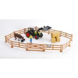 Zestaw Traktor Claas Nectis 267F z figurką krowy i rolnika + akc. (BR-01705) - 1