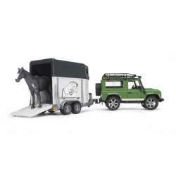Land Rover z przyczepą dla konia i figurką konia 02592 BRUDER (BR-02592) - 1