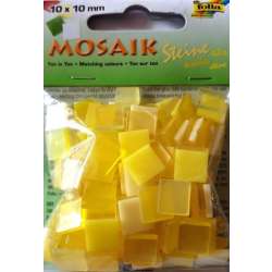 Mozaika kamyczk 10x10mm żółta - 1
