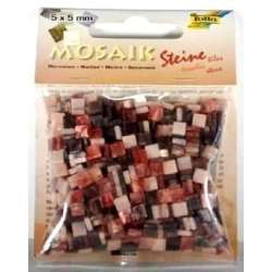 Mozaika kamyczki marmurkowe 5x5mm czerwona - 1
