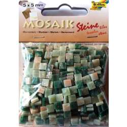 Mozaika kamyczki marmurkowe 5x5mm zielona - 1