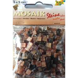 Mozaika kamyczki marmurkowe 5x5mm brązowa